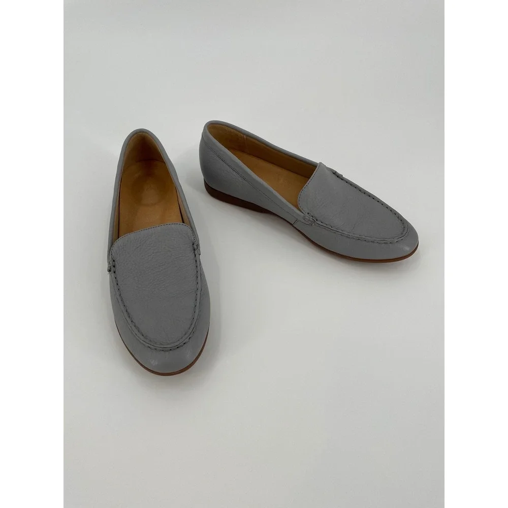 Dansko Lorri Grey‎ Leather Loafers Womens Size 38 US 8 Slip On Comfort Shoes